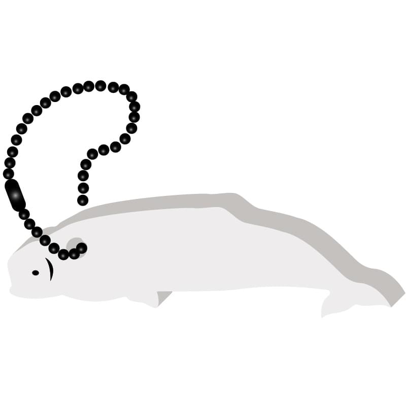Beluga Whale Floating Key Tag