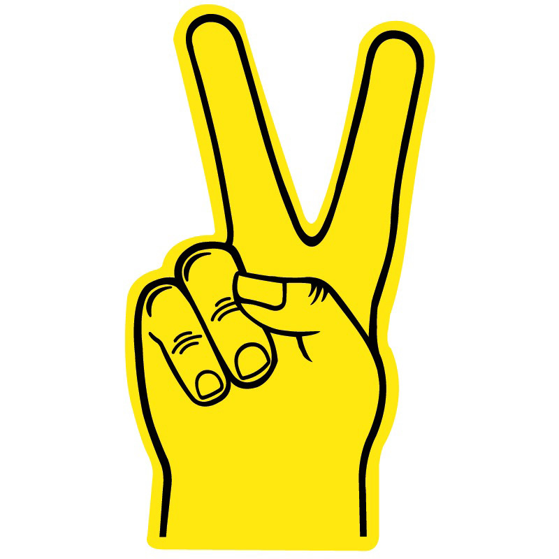 Foam Hand Peace/ Victory Sign