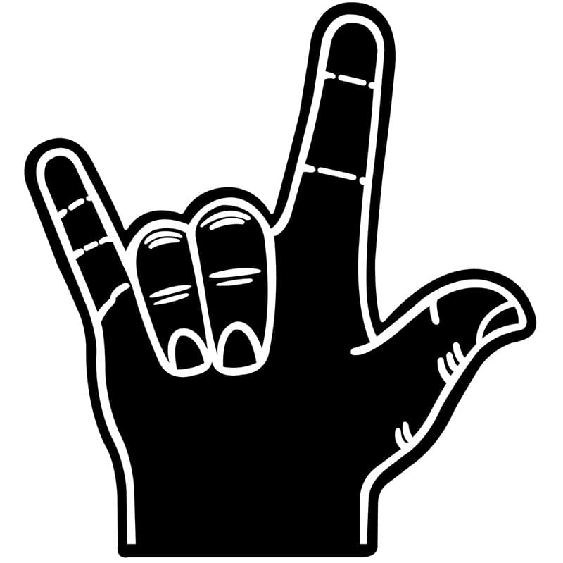 Foam Hand Waver - Love Sign